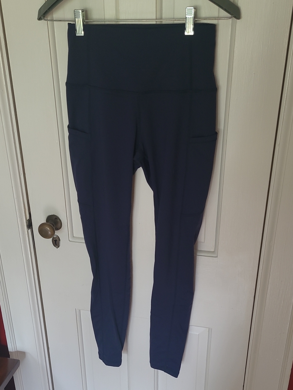 High-Rise Navy Pocket Leggings, Size S